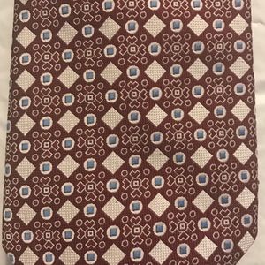 Vintage Tie Bullock's - Burgundy, Turquoise, Creme